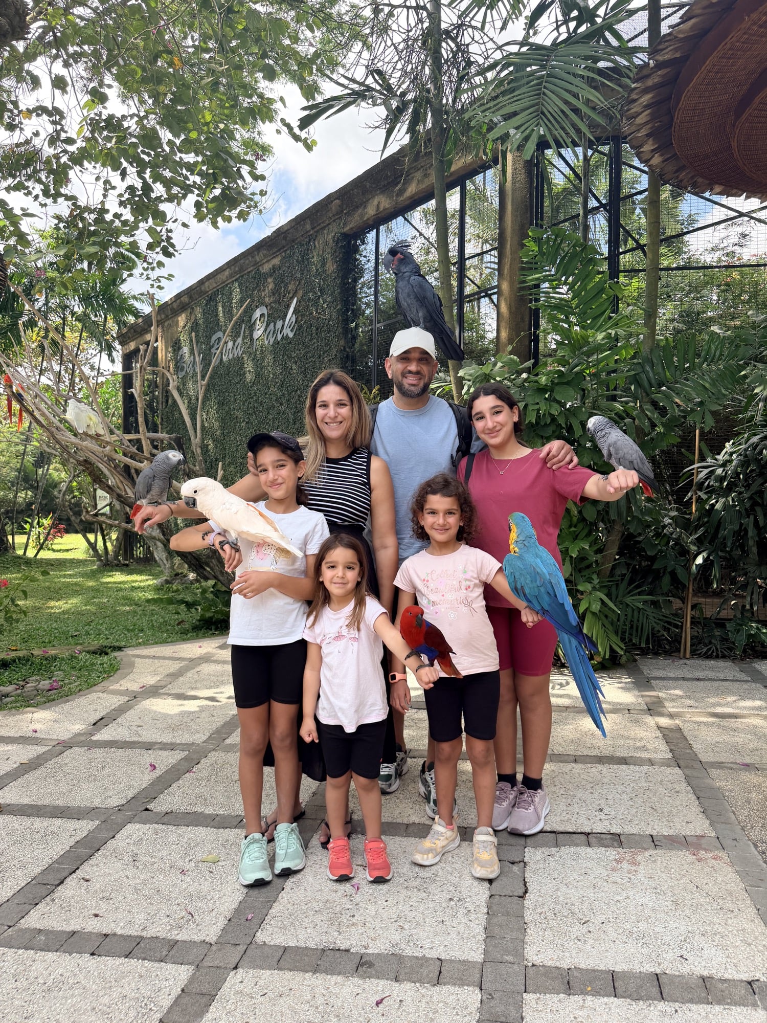 Ali with his wife and four children during a family outing